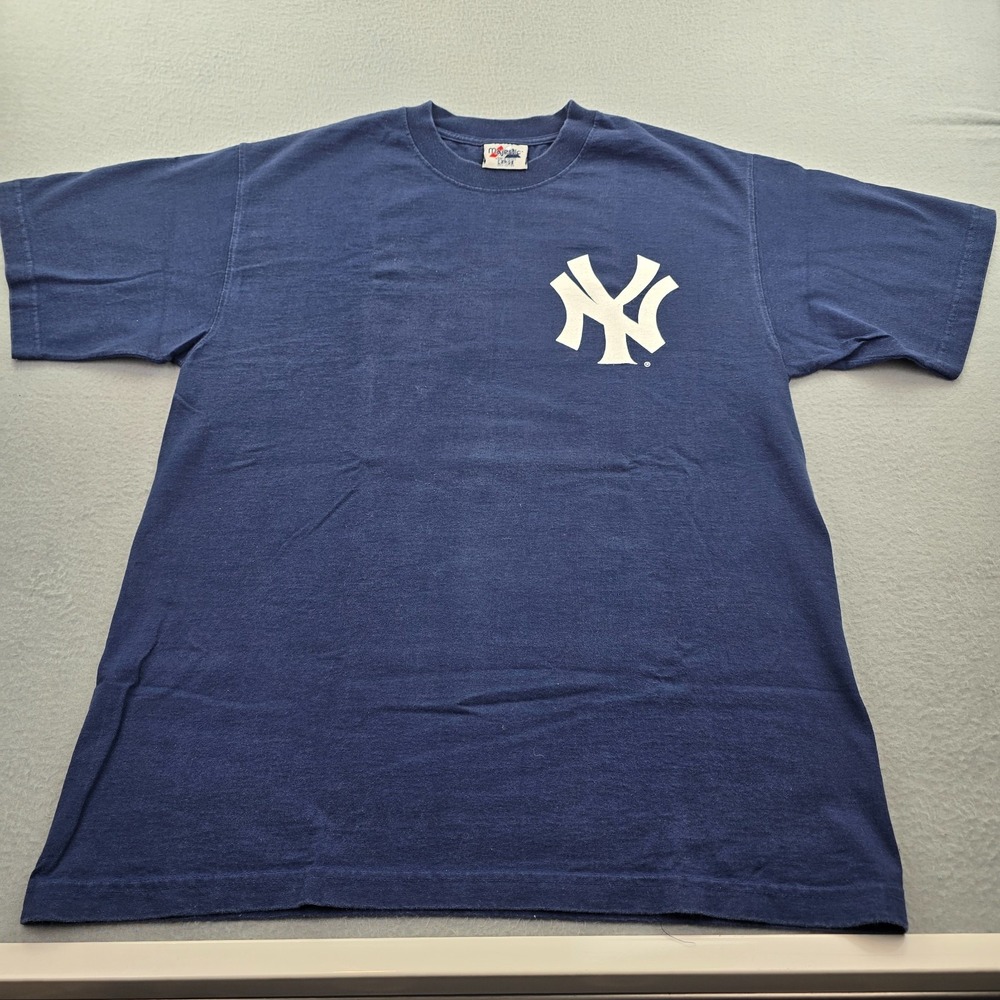 VTG Majestic Shirt Mens L Blue Orlando Hernandez #26 New York Yankees Baseball